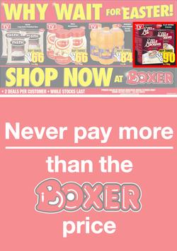 Boxer Super Store KwaZulu-Natal : Never Pay More (10 March - 13 March 2022), page 1