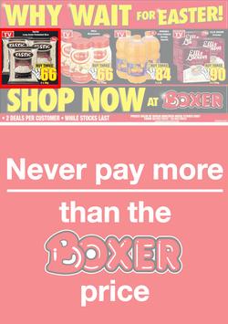 Boxer Super Store KwaZulu-Natal : Never Pay More (10 March - 13 March 2022), page 1