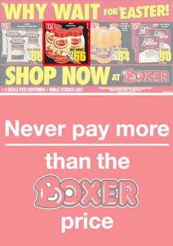 Boxer Super Store KwaZulu-Natal : Never Pay More (10 March - 13 March 2022), page 1