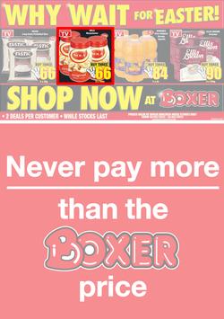 Boxer Super Store KwaZulu-Natal : Never Pay More (10 March - 13 March 2022), page 1