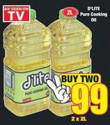 D'Lite Pure Cooking Oil-2 x 2Ltr