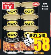 Koo Baked Beans-6 x 410g
