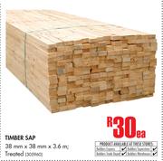 Timber Sap 38mm x 38mm x 3.6m(Treated)-Each