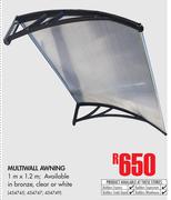 Multiwall Awning 1m x 1.2m