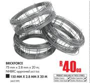 Brickforce 75mm x 2.8mm x 20m Or 150mm x 2.8mm x 20m-Each