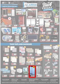 K Carrim Builders Mecca : Black Friday To Cyber Monday (27 November - 30 November 2020), page 1