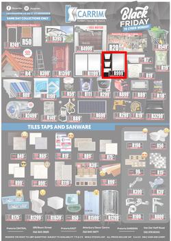 K Carrim Builders Mecca : Black Friday To Cyber Monday (27 November - 30 November 2020), page 1