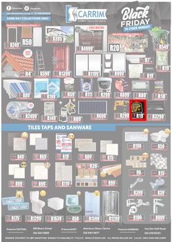 K Carrim Builders Mecca : Black Friday To Cyber Monday (27 November - 30 November 2020), page 1