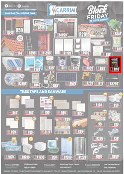 K Carrim Builders Mecca : Black Friday To Cyber Monday (27 November - 30 November 2020), page 1