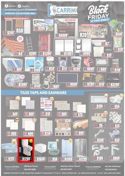 K Carrim Builders Mecca : Black Friday To Cyber Monday (27 November - 30 November 2020), page 1