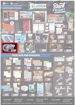 K Carrim Builders Mecca : Black Friday To Cyber Monday (27 November - 30 November 2020), page 1