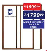 Alum Sliding Door 1.8m x 2.1m