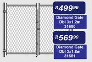 Diamond Gate Dbl 3 x 1.2m