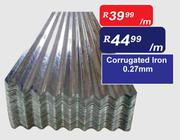 Corrugated Iron 0.27mm-Per m