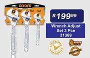 Ingco Wrench Adjust Set 3 Pce