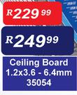 Gyproc Ceiling Board 1.2 x 3.6-6.4mm