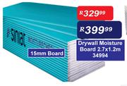 Drywall Moisture 15mm Board 2.7 x 1.2m