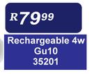 Rechargeable 4W GU10