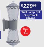 Wall Lamp Dbl Grey/Black