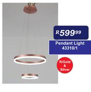 Pendant Light R/Gold & Silver