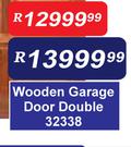 Wooden Garage Door Double