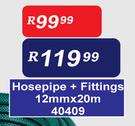 Hosepipe + Fittings 12mm x 20m