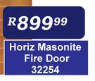 Horiz Masonite Fire Door