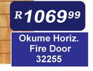 Okume Horiz Fire Door