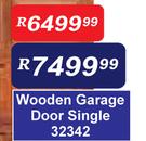 Wooden Garage Door Single 