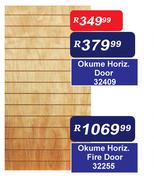 Okume Horiz Fire Door