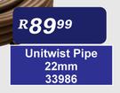 Unitwist Pipe 22mm