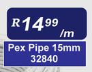 Pex Pipe 15mm-Per m