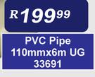 PVC Pipe UG 110mm X 6m
