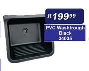 PVC Washtrough Black