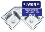 Corner Sink 1360 x 470 x 160