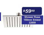 Shower Rose 150mm S/steel