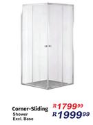 Corner-Sliding Shower Excl. Base
