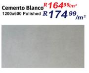 Cemento Blanco Polished 1200 x 600-Per Sqm