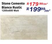 Stone Cemento Bianco Rustic Matt 1200 x 600-Per Sqm