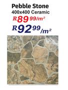Pebble Stone Ceramic Tiles 400 x 400-PerSqm