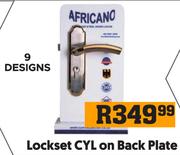 Lockset CYL On Black Plate