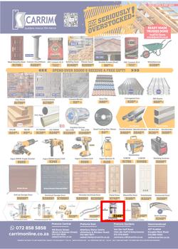 K Carrim Builders Mecca : SOS Seriously Overstocked (18 March - 03 May 2022), page 1