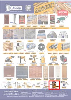 K Carrim Builders Mecca : SOS Seriously Overstocked (18 March - 03 May 2022), page 1
