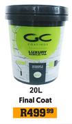 GC Final Coat Acrylic PVA-20Ltr