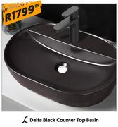 Soft Collection Daifa Black Counter Top Basin