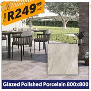 Glazed Polished Porcelain 800 x 800-Per Sqm