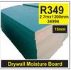 Drywall Moisture Board 15mm 34994-2.7m x 1200mm