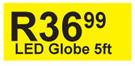 Fluorescent LED Globe 35500-5ft