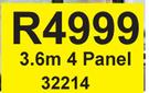 4 Panel Sliding Door 4 Panel 32213-3.6m
