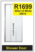 Shower Door White 39614-900 X 1.8